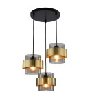 Lampy wiszące - Light Prestige Miele Lampa wisząca E27 3x40W dymny/złoty LP-866/3P SM/GD - produkt 8