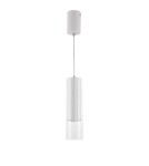 Lampy wiszące - Light Prestige Manacor Lampa wisząca GU10 1x50W biały/transparentny LP-232/1P WH - product 3