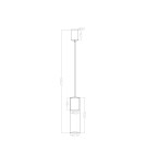 Lampy wiszące - Light Prestige Manacor Lampa wisząca GU10 1x50W biały/transparentny LP-232/1P WH - product 5