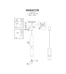 Lampy wiszące - Light Prestige Manacor Lampa wisząca GU10 1x50W biały/transparentny LP-232/1P WH - product 6