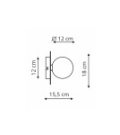 Kinkiety - Light Prestige Roma Kinkiet G9 1x5W złoty/biały LP-1345/1W GD - produkt 4