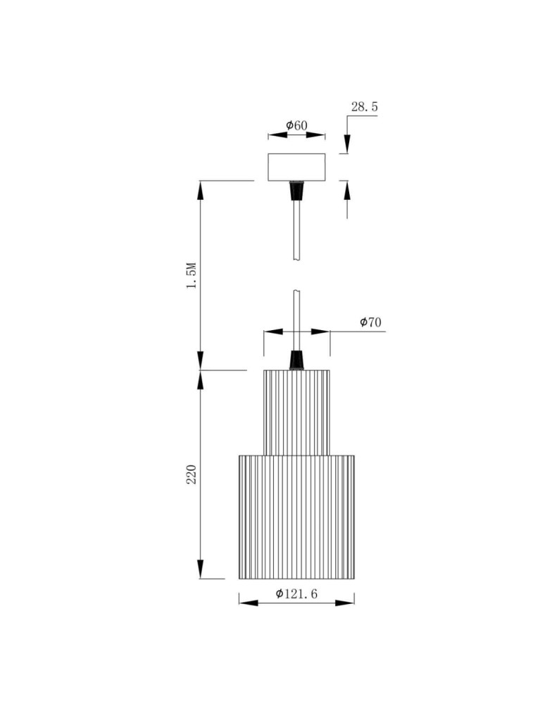 Light Prestige Tokio Lampa wisząca E27 1x60W biały LP-787/1P L WH