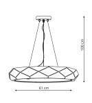 Lampy wiszące LED - Light Prestige Reus wisząca LED 1xLED 36W Złoty LP-8069/1P LED GD - produkt 5
