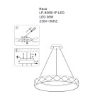 Lampy wiszące LED - Light Prestige Reus wisząca LED 1xLED 36W Złoty LP-8069/1P LED GD - produkt 6