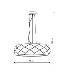 Lampy wiszące - Light Prestige REUS Lampa wisząca E27 3x40W złoty LP-8069/1P GD - produkt 7