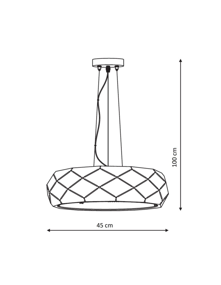 Light Prestige REUS Lampa wisząca E27 3x40W złoty LP-8069/1P GD