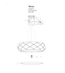 Lampy wiszące - Light Prestige REUS Lampa wisząca E27 3x40W złoty LP-8069/1P GD - produkt 8