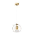 Lampy wiszące szklane - Light Prestige Arette Lampa wisząca E27 1x40W transparentny/złoty LP-133/1P - produkt 3