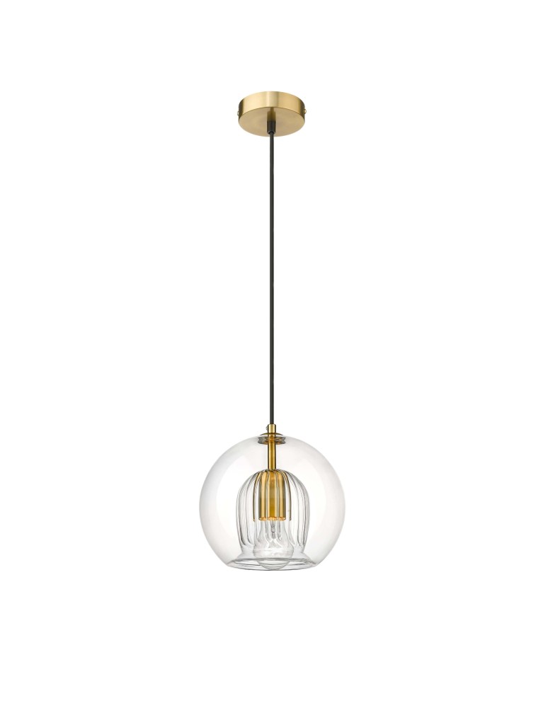 Light Prestige Arette Lampa wisząca E27 1x40W transparentny/złoty LP-133/1P
