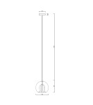 Lampy wiszące szklane - Light Prestige Arette Lampa wisząca E27 1x40W transparentny/złoty LP-133/1P - produkt 5