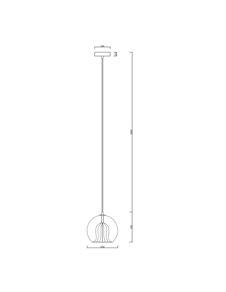 Light Prestige Arette Lampa wisząca E27 1x40W transparentny/złoty LP-133/1P