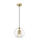 Lampy wiszące szklane - Light Prestige Arette Lampa wisząca E27 1x40W transparentny/złoty LP-133/1P - produkt 6