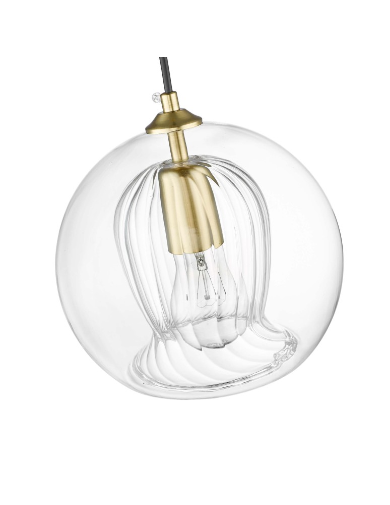 Light Prestige Arette Lampa wisząca E27 1x40W transparentny/złoty LP-133/1P
