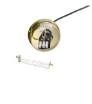 Lampy wiszące szklane - Light Prestige Arette Lampa wisząca E27 1x40W transparentny/złoty LP-133/1P - produkt 9