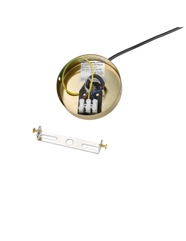 Light Prestige Arette Lampa wisząca E27 1x40W transparentny/złoty LP-133/1P
