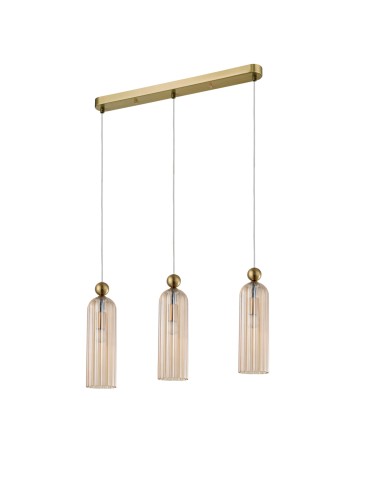 Light Prestige Piega Lampa wisząca E14 3x40W amber/złoty LP-939/3L amber