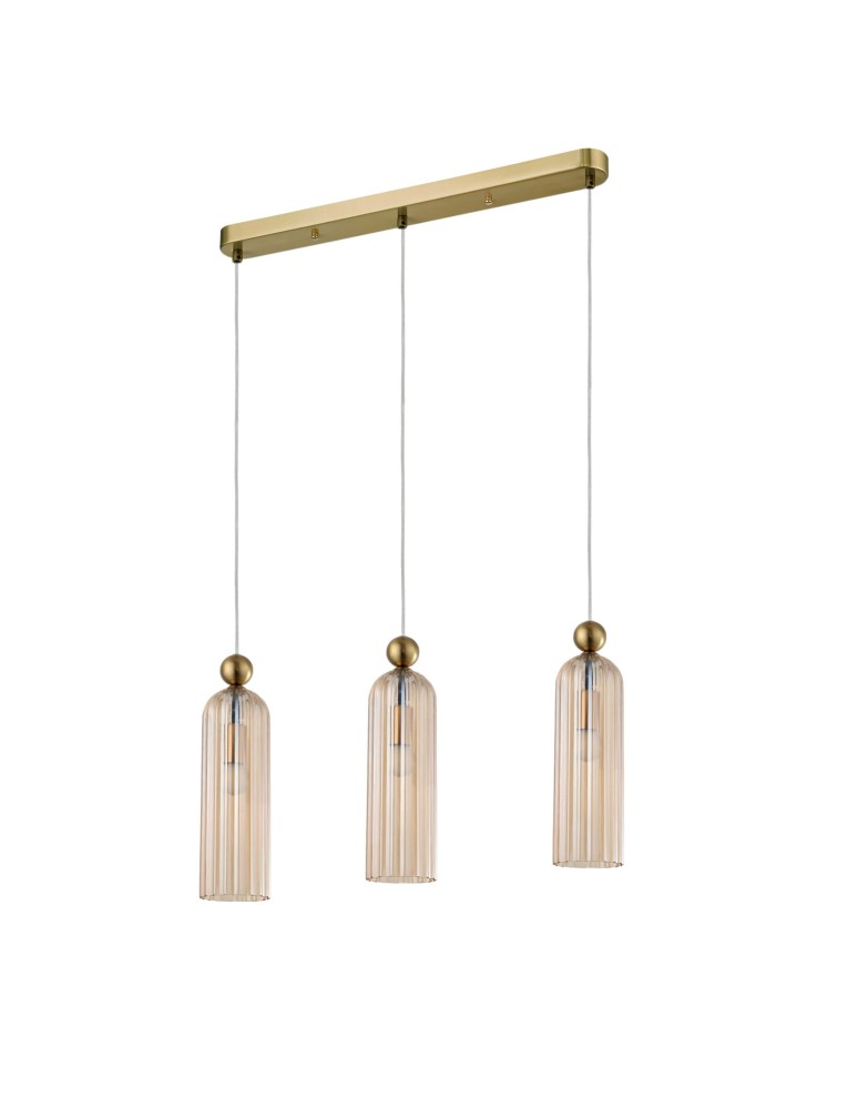 Light Prestige Piega Lampa wisząca E14 3x40W amber/złoty LP-939/3L amber Light Prestige Piega Lampa wisząca E14 3x40W amber/złoty LP-939/3L amber