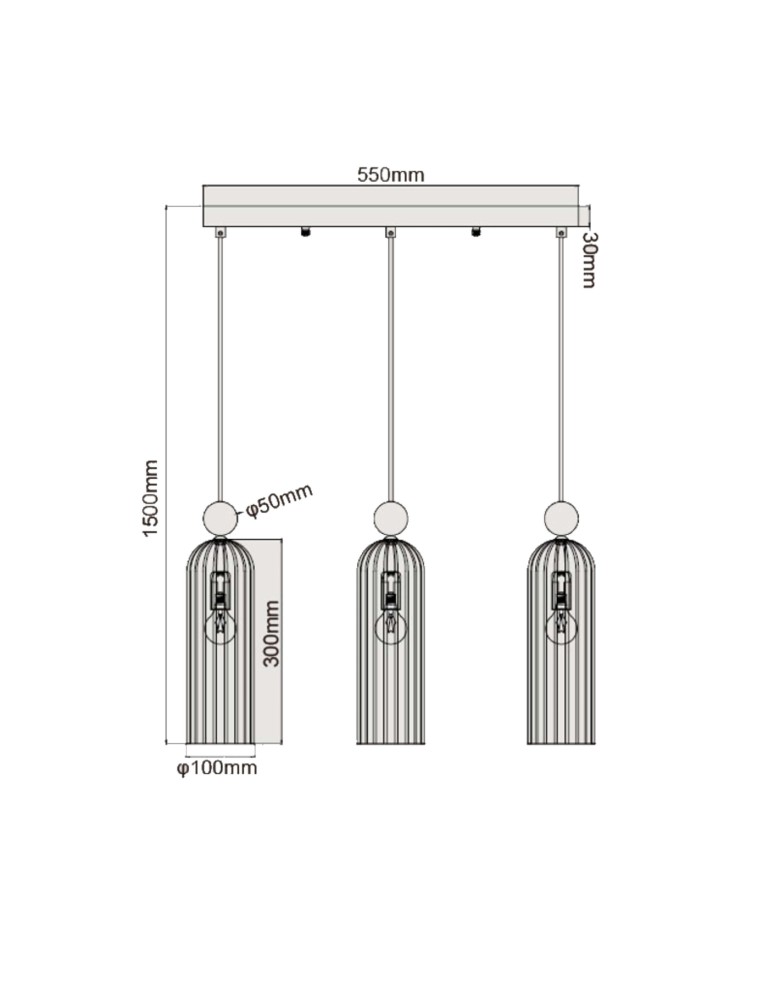 Light Prestige Piega Lampa wisząca E14 3x40W amber/złoty LP-939/3L amber Light Prestige Piega Lampa wisząca E14 3x40W amber/złoty LP-939/3L amber