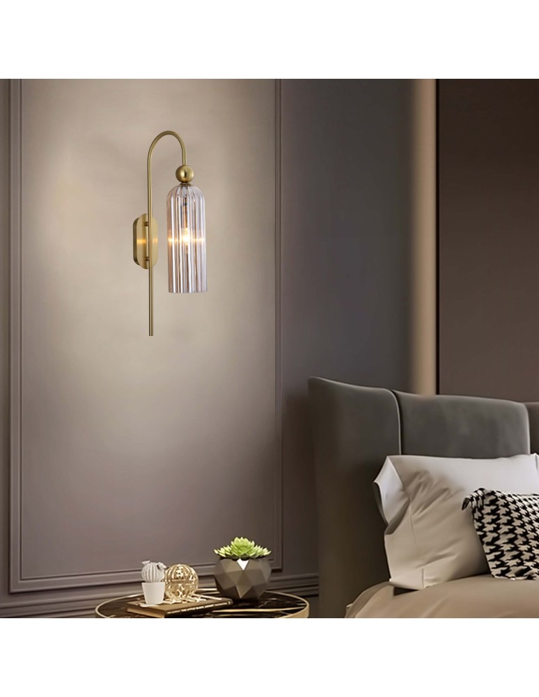 Light Prestige Piega Kinkiet E14 1x40W amber/złoty LP-939/1W amber