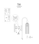 Kinkiety glamour - Light Prestige Piega Kinkiet E14 1x40W amber/złoty LP-939/1W amber - produkt 6