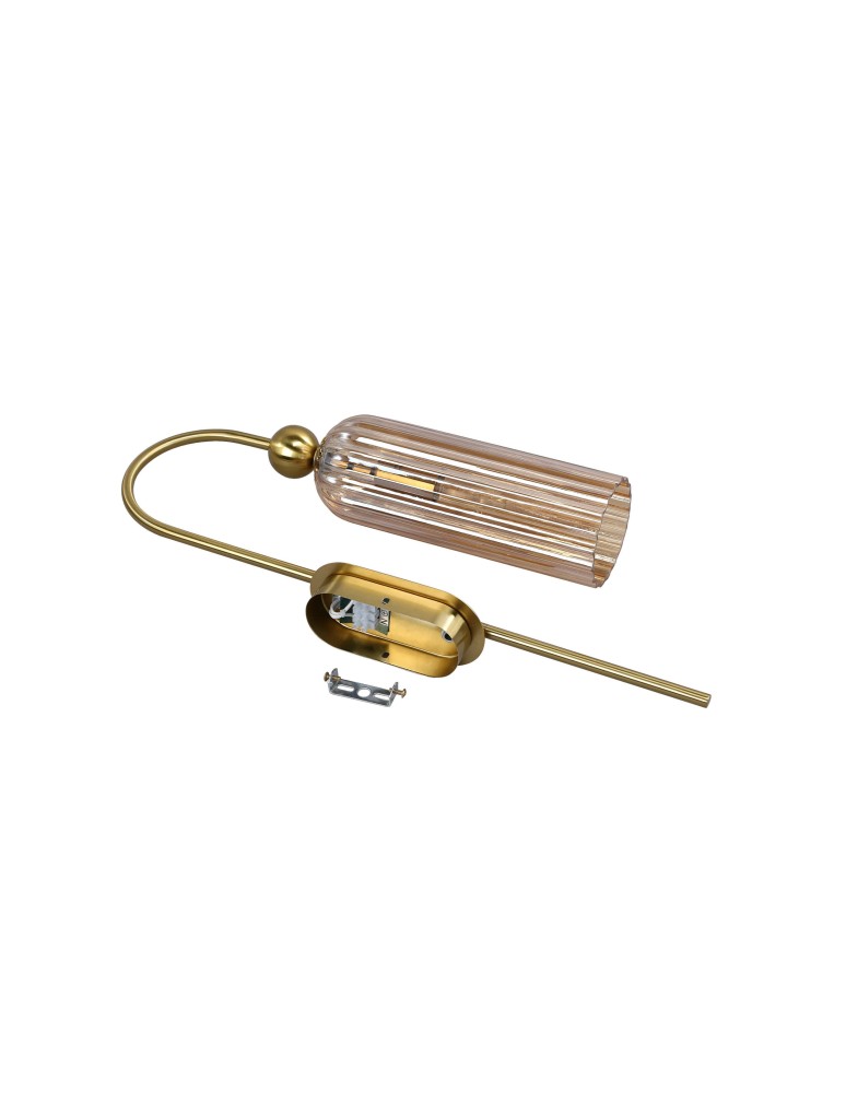 Light Prestige Piega Kinkiet E14 1x40W amber/złoty LP-939/1W amber