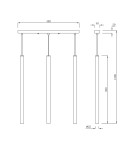 Light Prestige Lungo 3 linia czarna 3xG9 LP-894/3L BK Light Prestige Lungo 3 linia czarna 3xG9 LP-894/3L BK