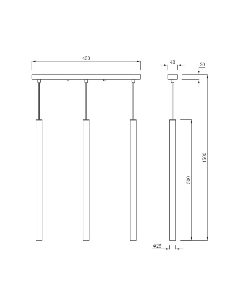 Light Prestige Lungo 3 linia czarna 3xG9 LP-894/3L BK Light Prestige Lungo 3 linia czarna 3xG9 LP-894/3L BK
