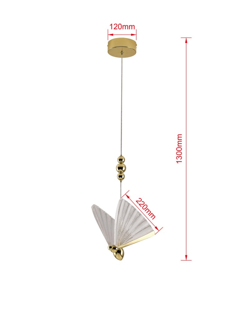 Light Prestige Mariposa wisząca 1xLED LP-1715/1P Light Prestige Mariposa wisząca 1xLED LP-1715/1P