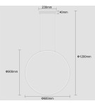 Light Prestige Mirror wisząca duża biała 1xLED LP-999/1P L WH Light Prestige Mirror wisząca duża biała 1xLED LP-999/1P L WH