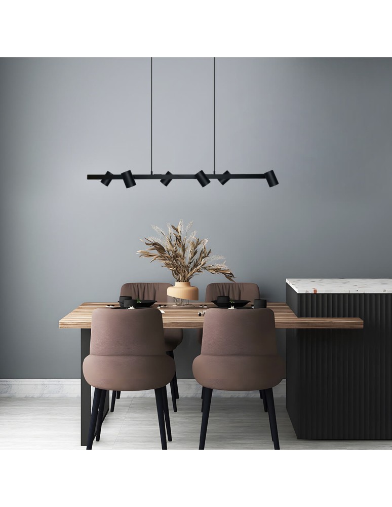 Light Prestige Snow 6 linia wisząca czarna 6xGU10 LP-731/6L BK Light Prestige Snow 6 linia wisząca czarna 6xGU10 LP-731/6L BK