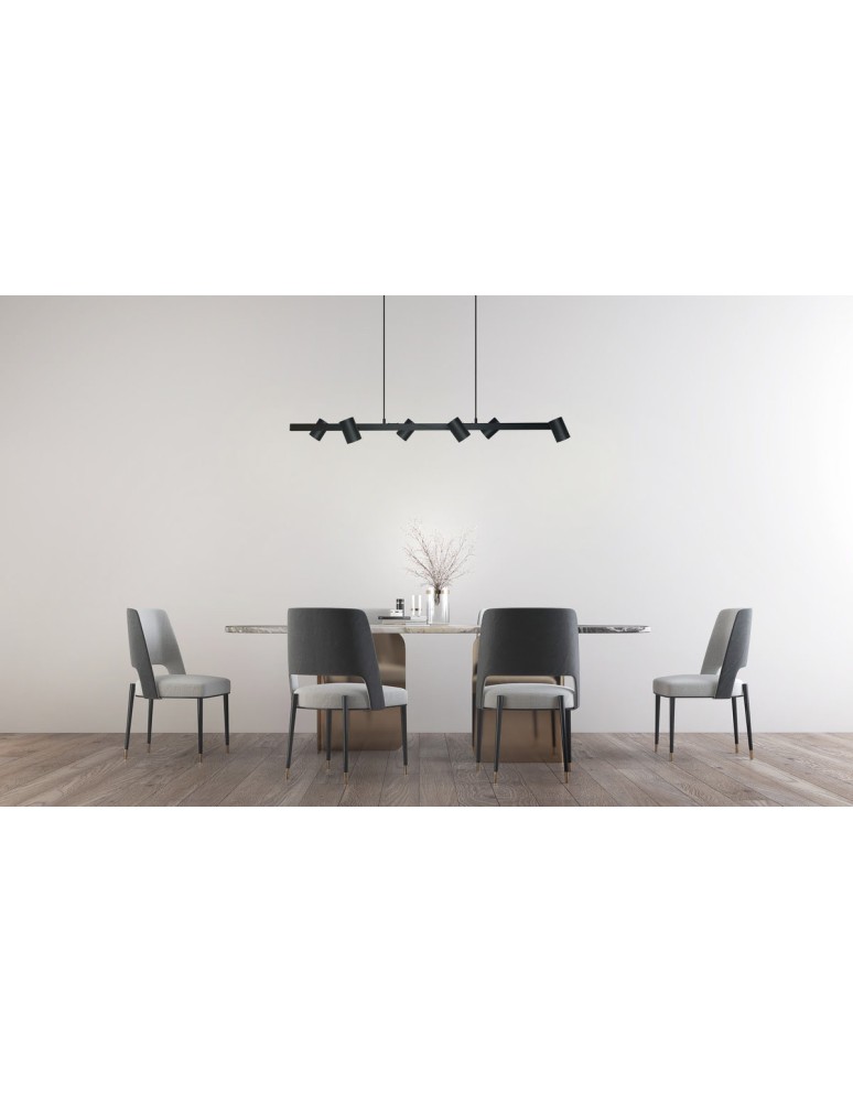 Light Prestige Snow 6 linia wisząca czarna 6xGU10 LP-731/6L BK Light Prestige Snow 6 linia wisząca czarna 6xGU10 LP-731/6L BK
