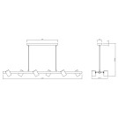 Light Prestige Snow 6 linia wisząca czarna 6xGU10 LP-731/6L BK Light Prestige Snow 6 linia wisząca czarna 6xGU10 LP-731/6L BK