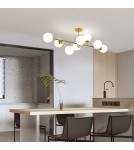 Light Prestige Dorado 8 lampa wisząca LP-002/8P 8xE14 złoty/biały Light Prestige Dorado 8 lampa wisząca LP-002/8P 8xE14 złoty/biały