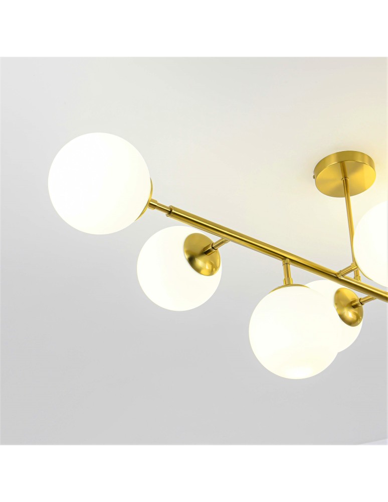 Light Prestige Dorado 8 lampa wisząca LP-002/8P 8xE14 złoty/biały Light Prestige Dorado 8 lampa wisząca LP-002/8P 8xE14 złoty/biały