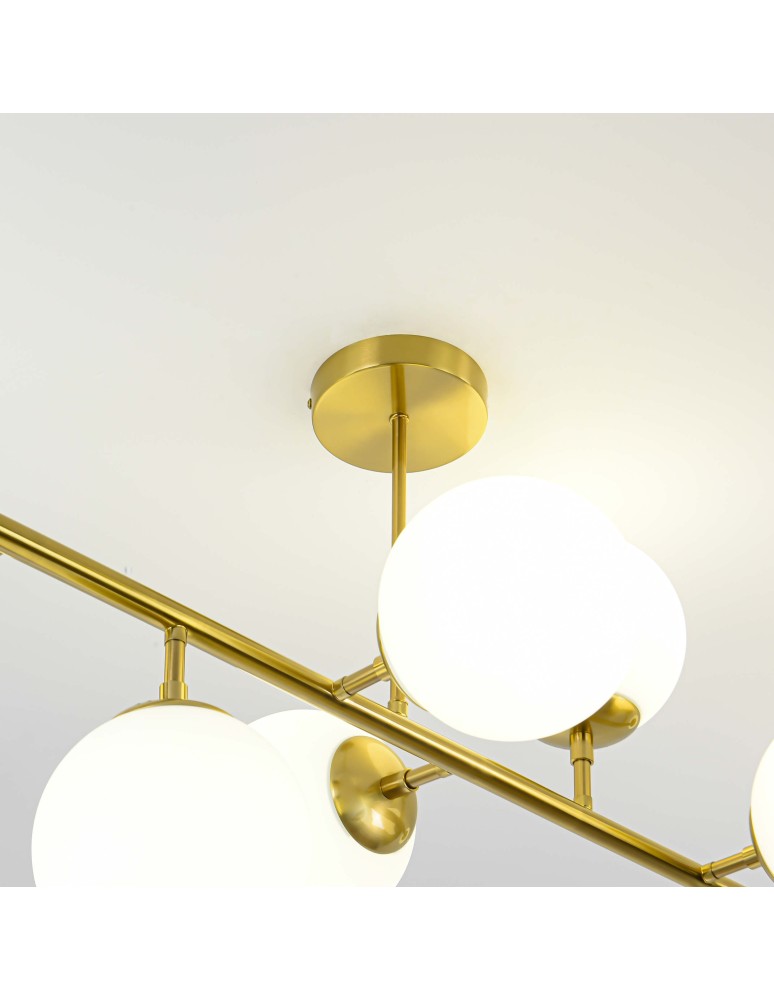 Light Prestige Dorado 8 lampa wisząca LP-002/8P 8xE14 złoty/biały Light Prestige Dorado 8 lampa wisząca LP-002/8P 8xE14 złoty/biały