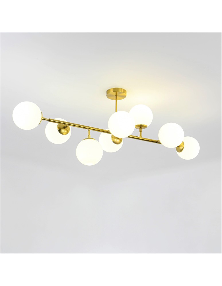 Light Prestige Dorado 8 lampa wisząca LP-002/8P 8xE14 złoty/biały Light Prestige Dorado 8 lampa wisząca LP-002/8P 8xE14 złoty/biały