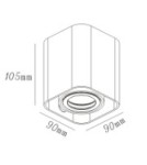 Oprawy sufitowe na wymienne źródło światła - Light Prestige Merano 1 natynkowa GU10 biały LP-2790/1SM WH - produkt 6