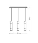 Lampy wiszące na listwie - Light Prestige Forli 3 wiszaca LED biały LP-8011/3P - produkt 6