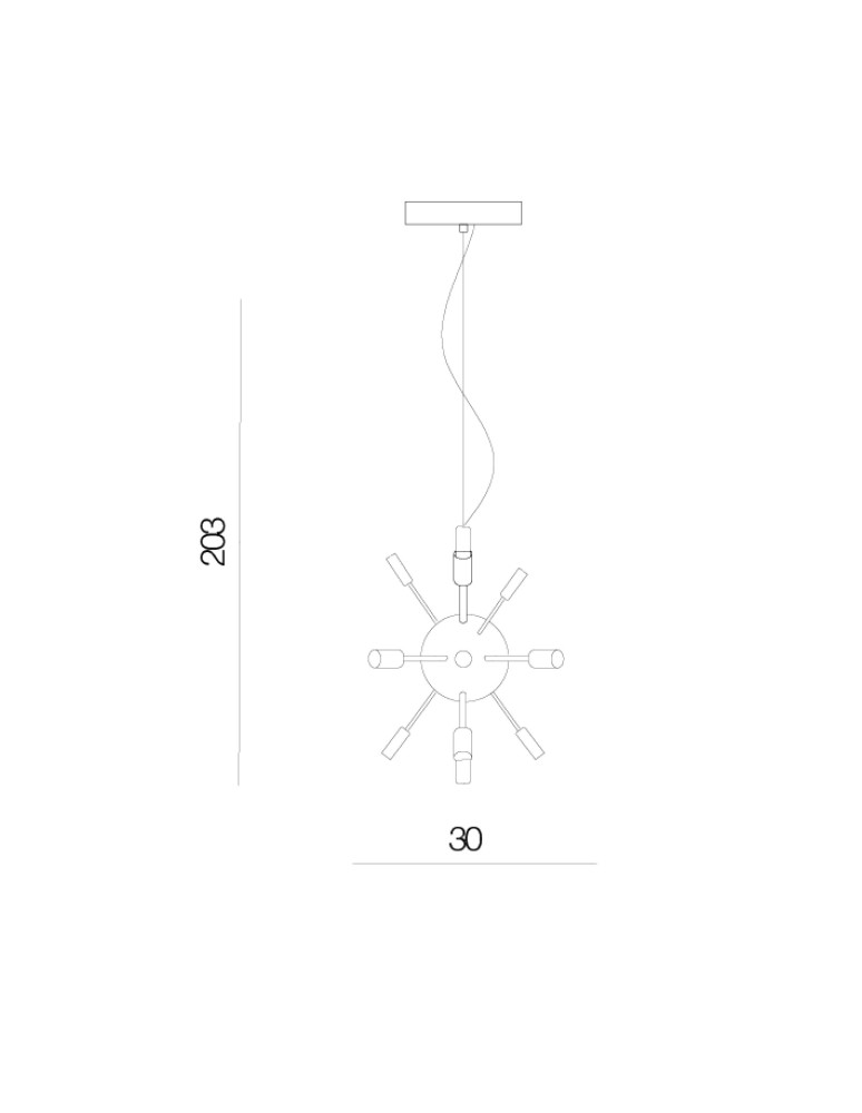 Azzardo SIRIUS LAMPBODY COPPER 12xG9 Baza Sufitowa Wisząca bez Prętów Klosza Miedź AZ2118 Azzardo SIRIUS LAMPBODY COPPER 12xG9 Baza Sufitowa Wisząca bez Prętów Klosza Miedź AZ2118