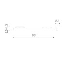 Lampy do szyn magnetycznych - Azzardo SAGA TRACK MAGNETIC 36W 1800lm 3000K Biały AZ4612 - produkt 5