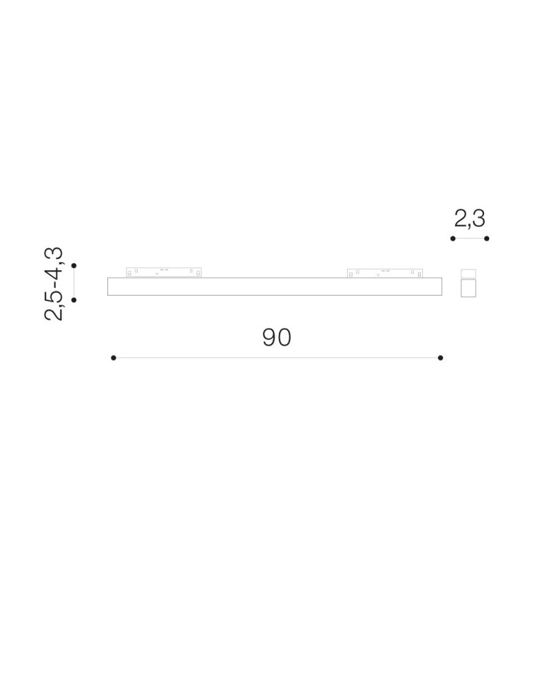 Azzardo SAGA TRACK MAGNETIC 36W 1800lm 3000K Biały AZ4612