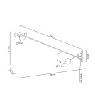 MOOSEE lampa ścienna GEAR czarna (MSE1501100211) MOOSEE lampa ścienna GEAR czarna (MSE1501100211)