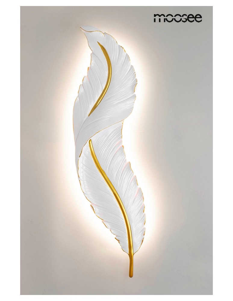 MOOSEE lampa ścienna IKAR 80  biała / złota (MSE010100387)