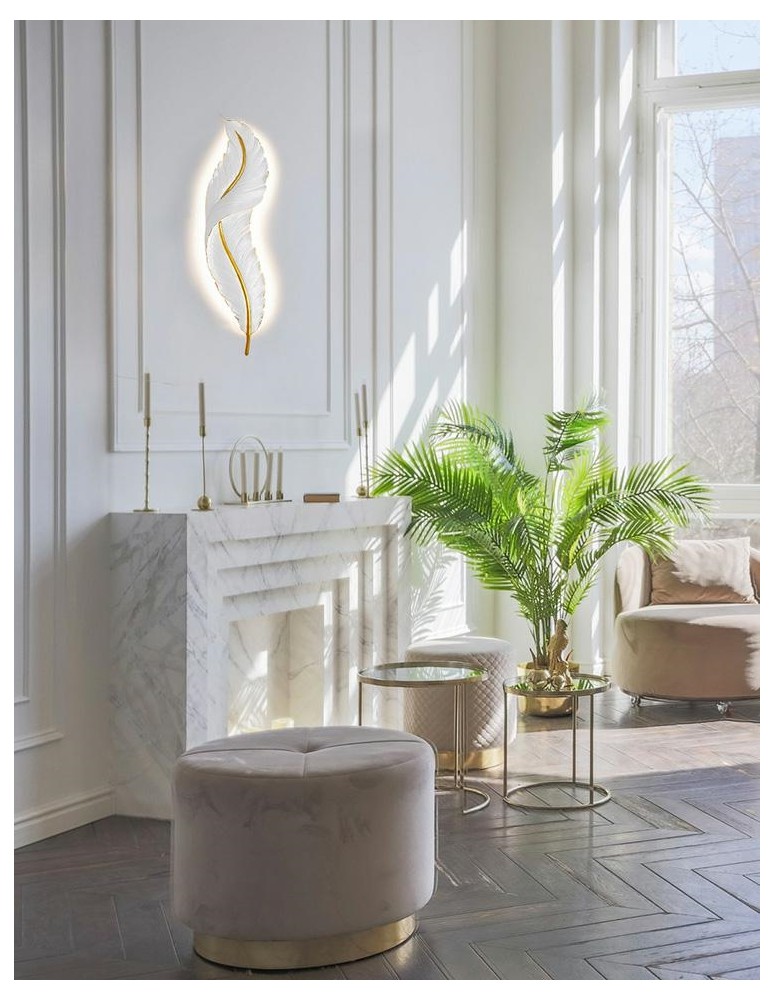 MOOSEE lampa ścienna IKAR 80  biała / złota (MSE010100387)