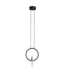 Lampy wiszące designerskie -  Step Into Design Lampa wisząca AMICI led czarno złota 27 cm ST-D7774 black - product 1