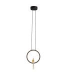 Lampy wiszące designerskie -  Step Into Design Lampa wisząca AMICI led czarno złota 27 cm ST-D7774 black - product 2