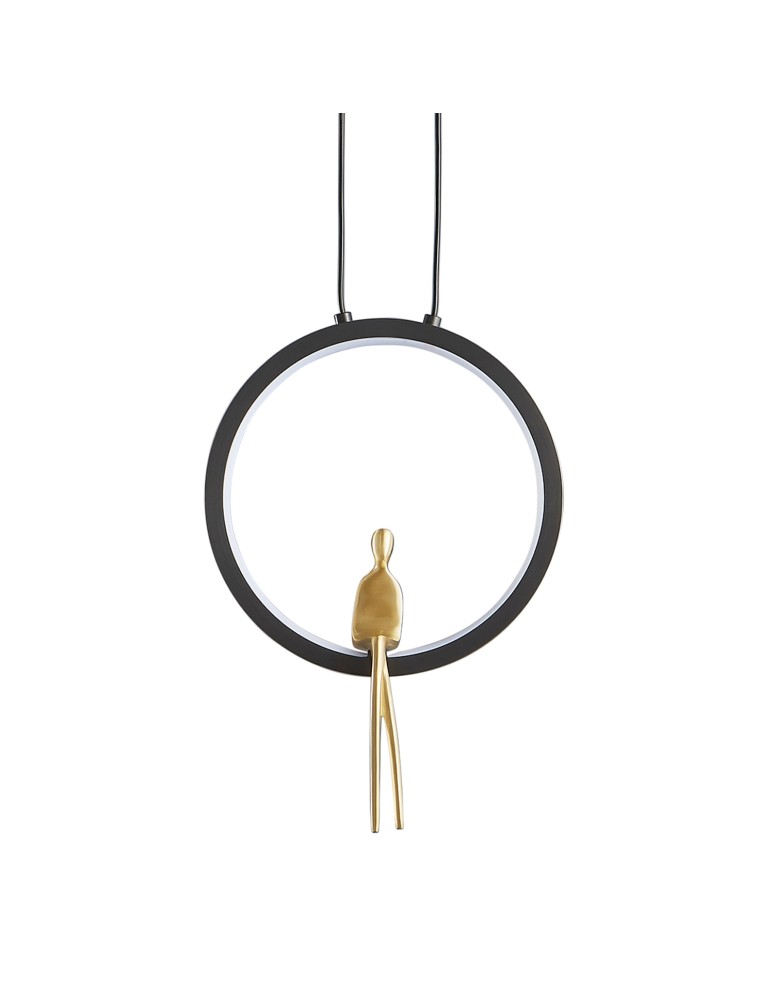 Step Into Design Lampa wisząca AMICI led czarno złota 27 cm ST-D7774 black