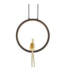 Lampy wiszące designerskie -  Step Into Design Lampa wisząca AMICI led czarno złota 27 cm ST-D7774 black - product 4