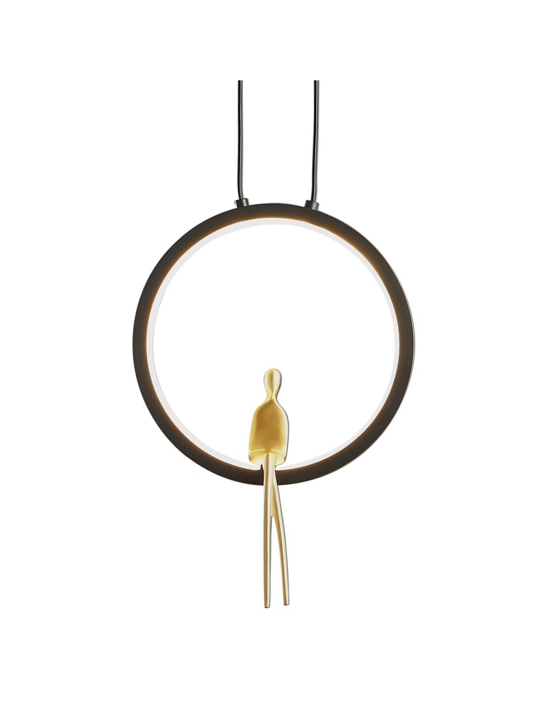 Step Into Design Lampa wisząca AMICI led czarno złota 27 cm ST-D7774 black