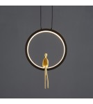 Lampy wiszące designerskie -  Step Into Design Lampa wisząca AMICI led czarno złota 27 cm ST-D7774 black - product 5